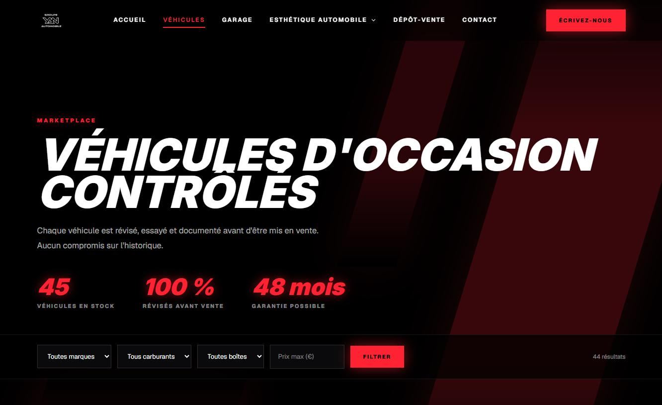 Marketplace de véhicules d'occasion du Groupe Yan Automobile